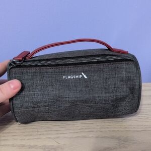 Gray and Red Men's Toiletry Bag